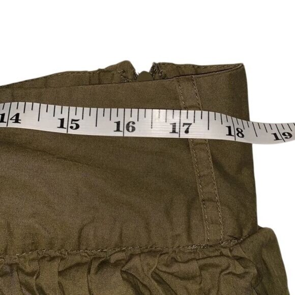 Rue21 Olive Green Tiered Ruffle Mini Skirt Size 11/12 Cotton & Polyester - Picture 6 of 7